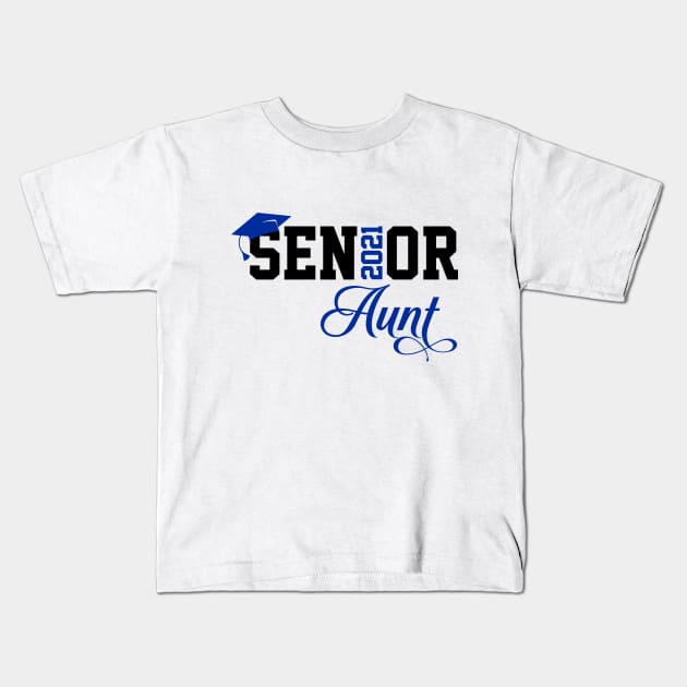 Senior Aunt 2021 T-Shirt Kids T-Shirt by Hobbybox